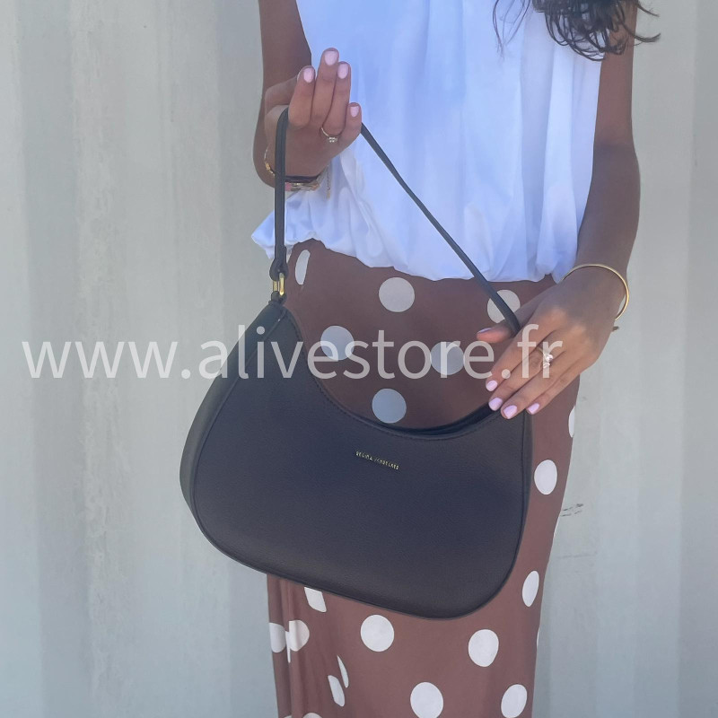 Sac épaule Regina en simili cuir – Marron ou bordeaux | ALIVE STORE
