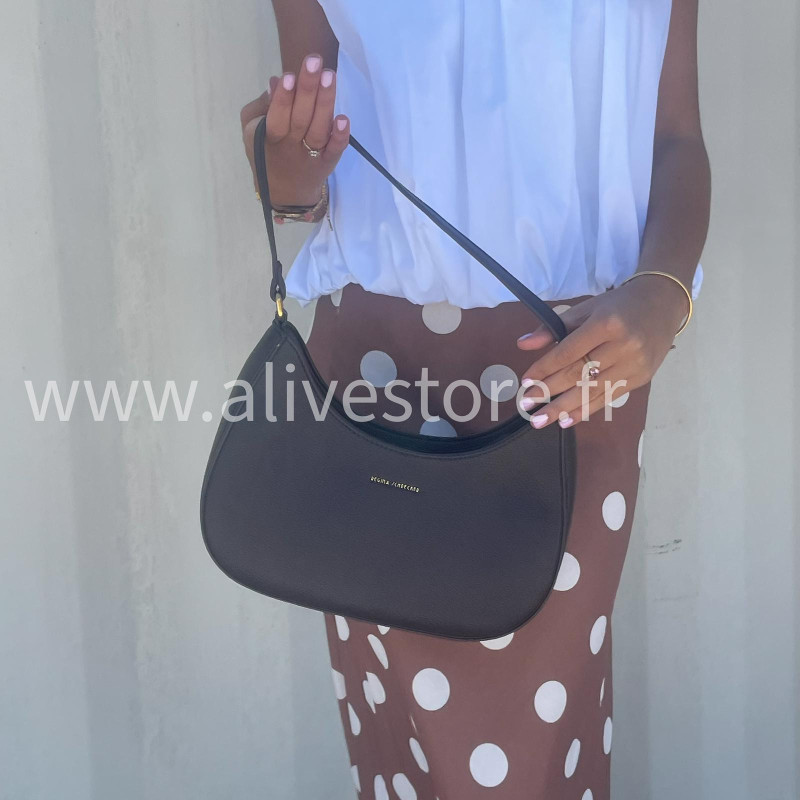 Sac épaule Regina en simili cuir – Marron ou bordeaux | ALIVE STORE