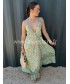 ROBE 100% SOIE LEONIE VERTE