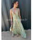 ROBE 100% SOIE LEONIE VERTE