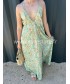 ROBE 100% SOIE LEONIE VERTE