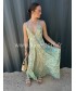 ROBE 100% SOIE LEONIE VERTE