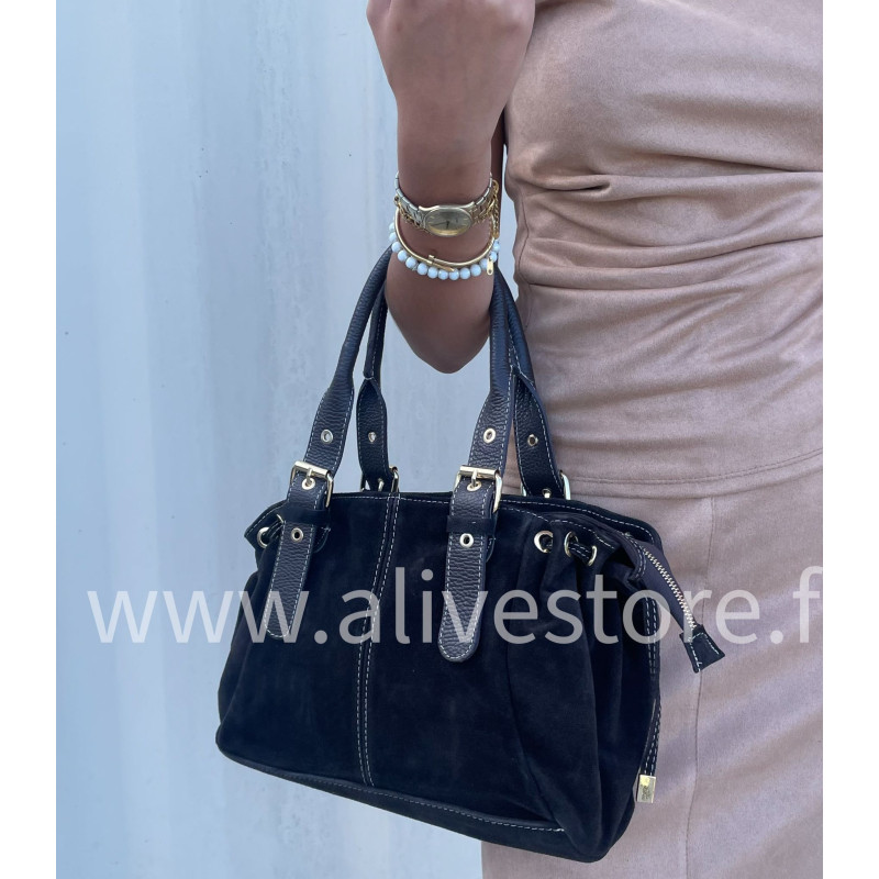 Sac en cuir Sienna – format bowling luxe – Alive Store