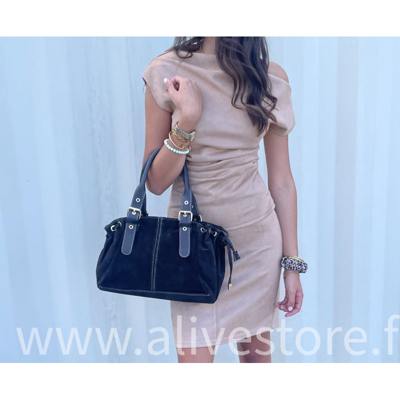 Sac en cuir Sienna – format bowling luxe – Alive Store