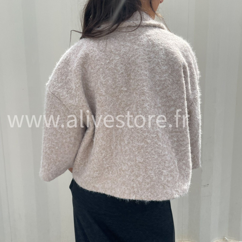 Veste courte Giulia – beige ou marron – ALIVE STORE