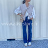 Jean Léana femme – Bleu & Marron – XS à XL – ALIVE STORE