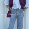 Jean Storm gris droit avec éclairs – ALIVE STORE