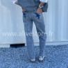 Jean Storm gris droit avec éclairs – ALIVE STORE