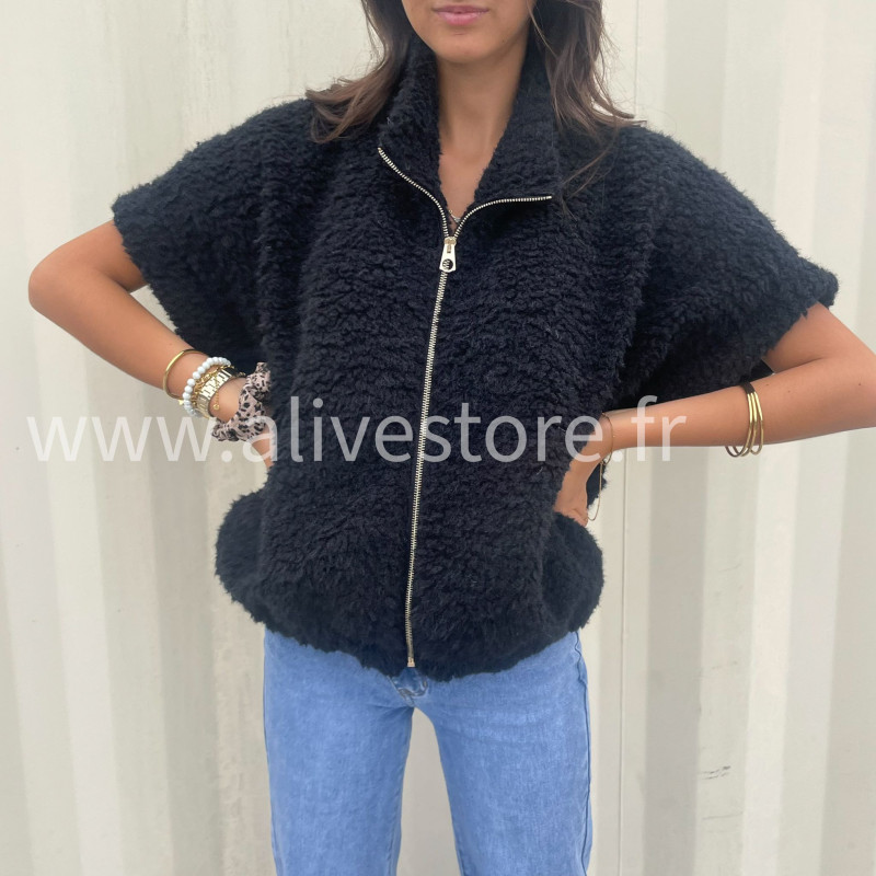 Veste Mila doudou beige ou noir – ALIVE STORE