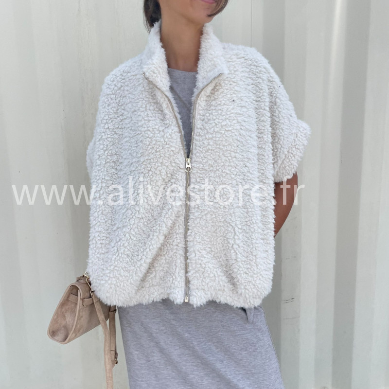 Veste Mila doudou beige ou noir – ALIVE STORE