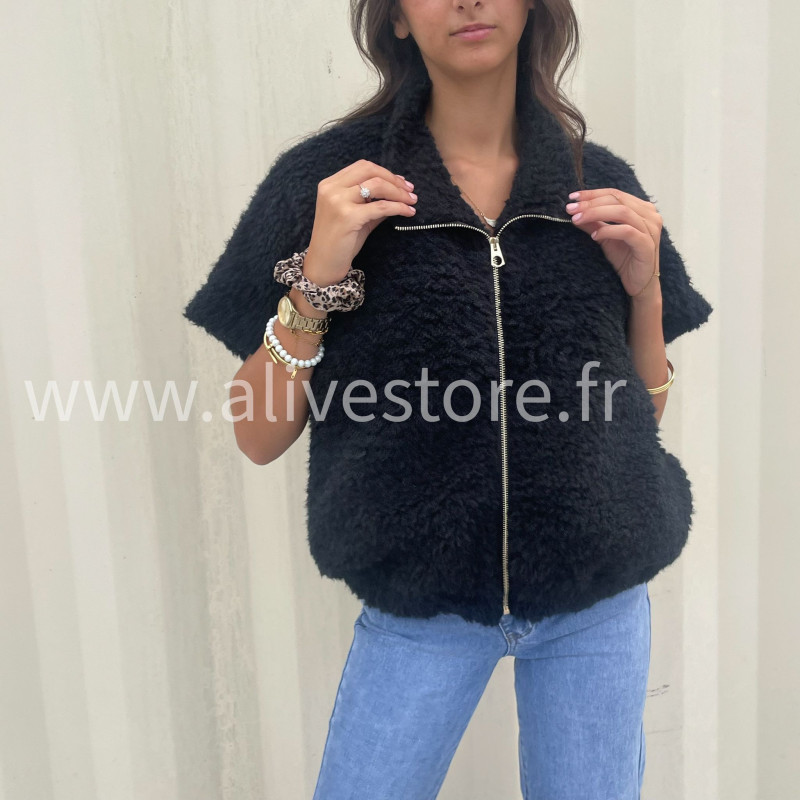 Veste Mila doudou beige ou noir – ALIVE STORE