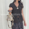 Gilet Isla femme – disponible en gris, marron, rose et noir – ALIVE STORE