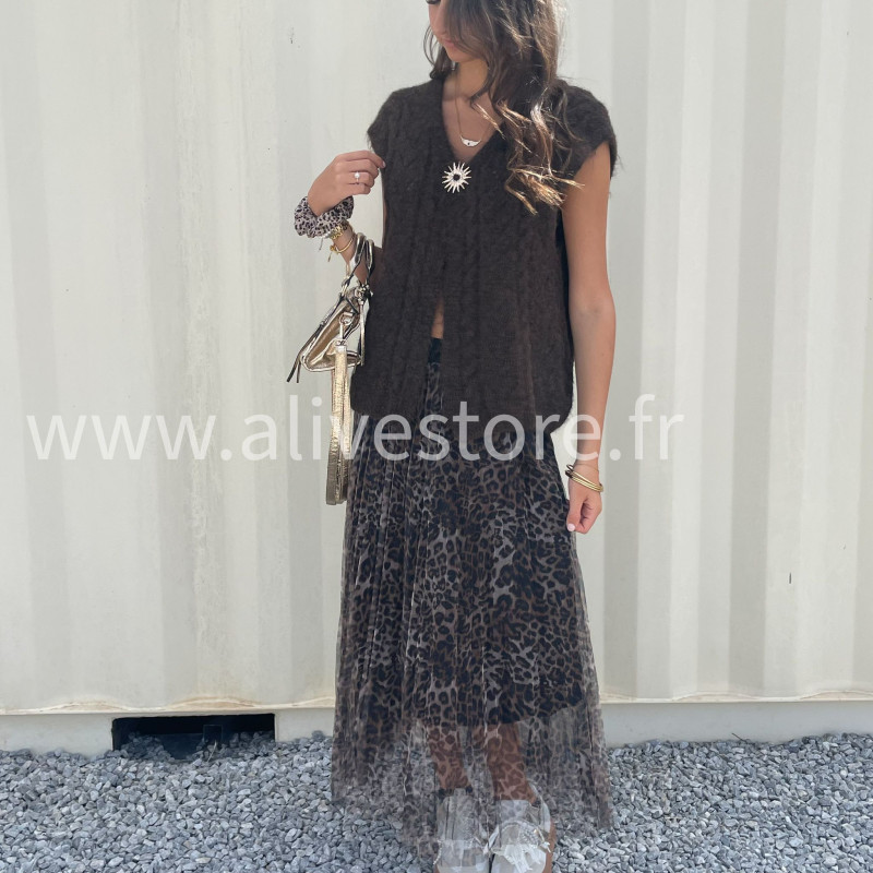 Jupe Camila femme – longue léopard – ALIVE STORE