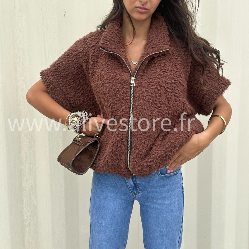 Veste Mila doudou beige ou noir – ALIVE STORE