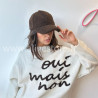 Pull Sofia manches longues avec inscription – blanc, gris ou noir | ALIVE STORE