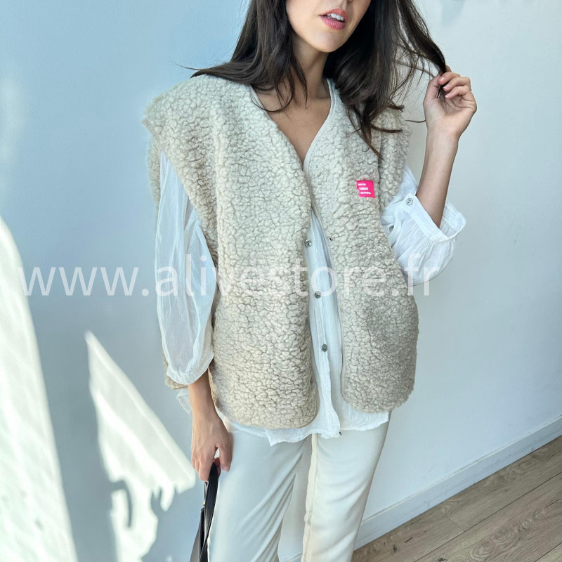 Veste Léonie moltonnée sans manches – ALIVE STORE