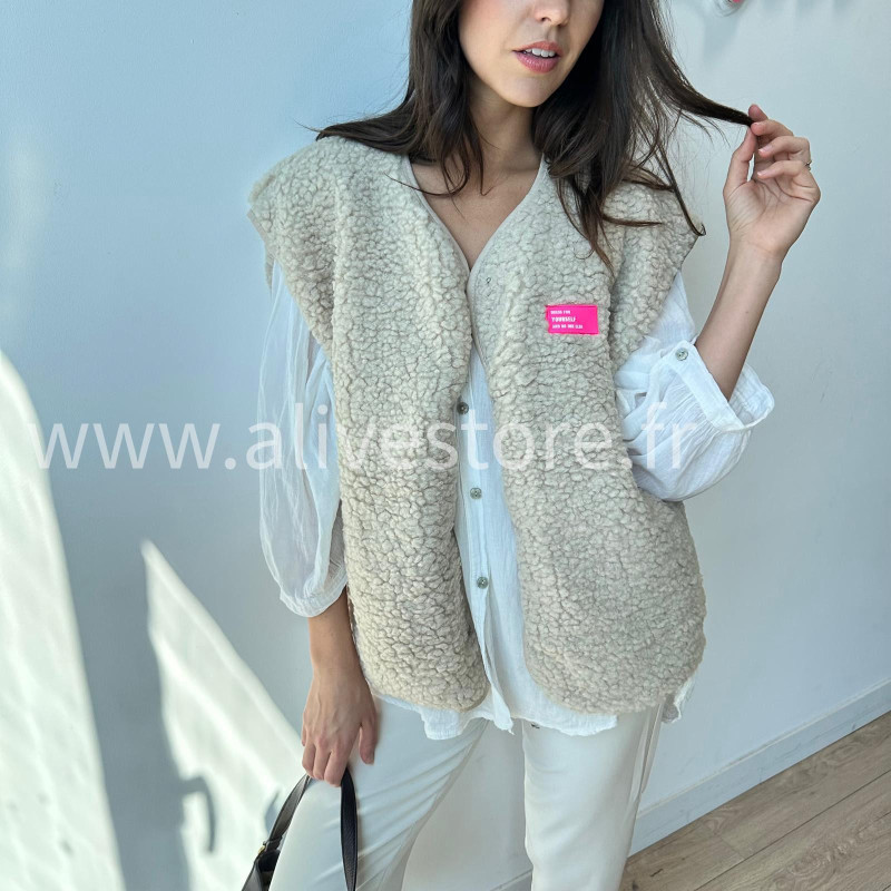 Veste Léonie moltonnée sans manches – ALIVE STORE