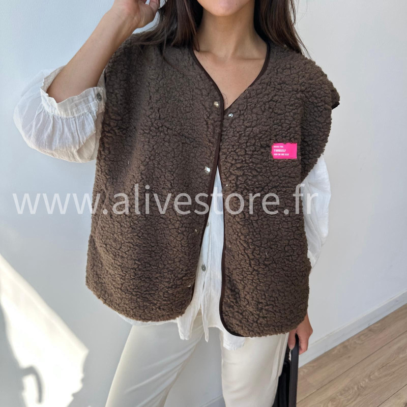 Veste Léonie moltonnée sans manches – ALIVE STORE