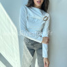 Top Cléa avec boucle dorée – blanc, marron ou bordeaux – ALIVE STORE