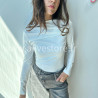 Top Cléa avec boucle dorée – blanc, marron ou bordeaux – ALIVE STORE