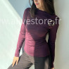 Top Cléa avec boucle dorée – blanc, marron ou bordeaux – ALIVE STORE
