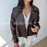 Veste Emilia en similicuir – marron ou noir – ALIVE STORE