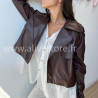 Veste Emilia en similicuir – marron ou noir – ALIVE STORE