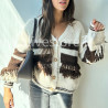 Pull Maya à franges et rayures – Made in Italie – ALIVE STORE