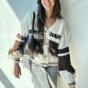 Pull Maya à franges et rayures – Made in Italie – ALIVE STORE