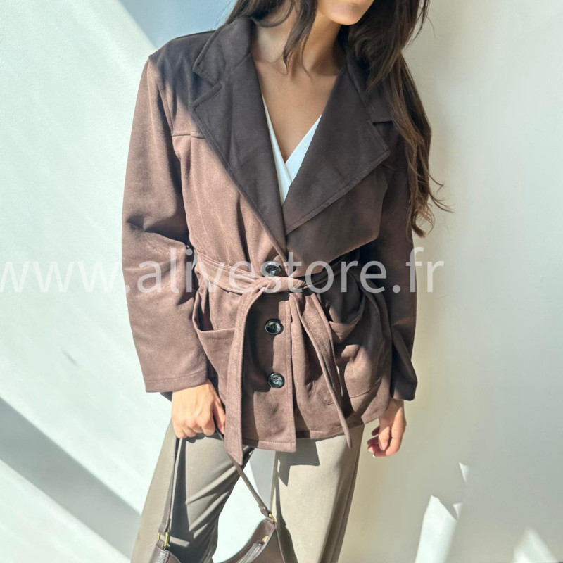 Manteau Léana ceinturé – Made in Italie – ALIVE STORE