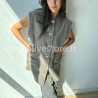 Gilet long sans manches Camilla – Boutons bijou made in Italie | ALIVE STORE
