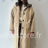 MANTEAU ANITA AVEC CAPUCHE MARRON – ALIVE STORE