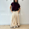 JUPE LONGUE MAYA AVEC CEINTURE NOIRE – ALIVE STORE