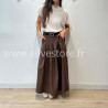 JUPE LONGUE MAYA AVEC CEINTURE NOIRE – ALIVE STORE