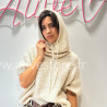 CAGOULE LÉA EN MAILLE TAUPE – ALIVE STORE