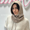CAGOULE LÉA EN MAILLE TAUPE – ALIVE STORE