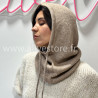 CAGOULE LÉA EN MAILLE TAUPE – ALIVE STORE