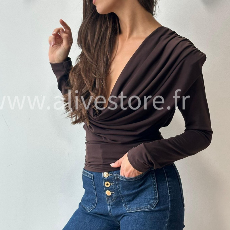 OP LOUNA BORDEAUX DÉCOLLETÉ PLONGEANT – ALIVE STORE