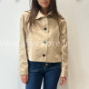 VESTE ROMY BEIGE COURTE CLASSIQUE – ALIVE STORE
