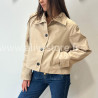 VESTE ROMY BEIGE COURTE CLASSIQUE – ALIVE STORE