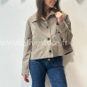 VESTE ROMY BEIGE COURTE CLASSIQUE – ALIVE STORE