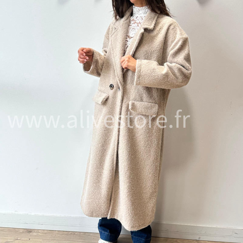 MANTEAU IVY LONG BEIGE MODERNE – ALIVE STORE