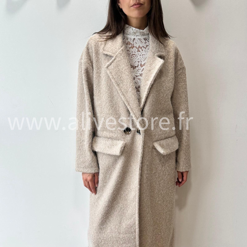 MANTEAU IVY LONG BEIGE MODERNE – ALIVE STORE