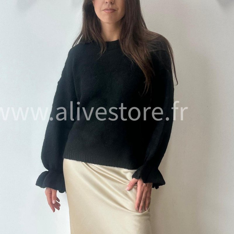 PULL LOREN BLANC MANCHES BOUFFANTES – ALIVE STORE