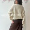 PULL LOREN BLANC MANCHES BOUFFANTES – ALIVE STORE