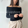 PULL GEMMA GRIS COL BARDOT FEMME – ALIVE STORE