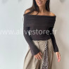PULL GEMMA GRIS COL BARDOT FEMME – ALIVE STORE