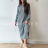 ROBE APRIL MAILLE CÔTELÉE TAUPE – ALIVE STORE