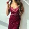 ROBE MI-LONGUE SEQUINS NOIR FÊTES – ALIVE STORE