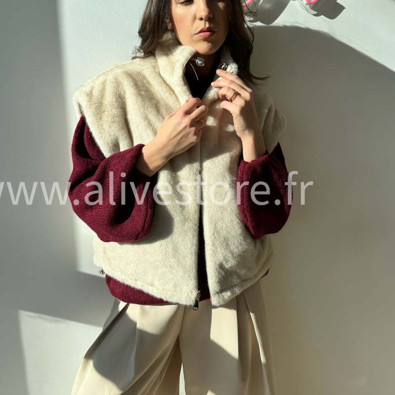 Veste réversible fourrure femme – ALIVE STORE